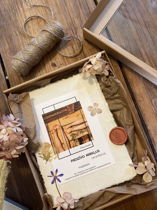 Dāvanu karte pirts rituālam 1 personai 165 EUR vērtībā pirtnieka pavadībā